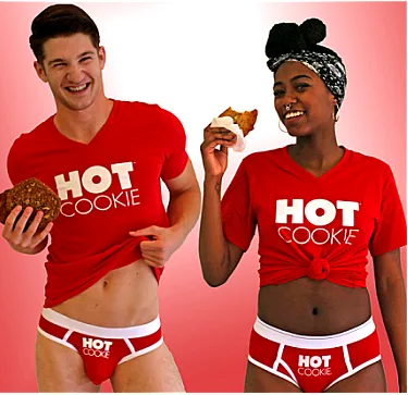 Two Hot Cookie customers in Hot Cookie underwear