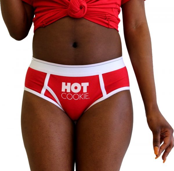 Red Hot Cookie women's underwear on female model