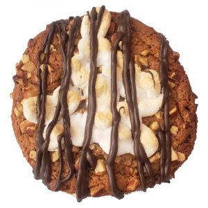 Rocky Road Cookie - chocolate chip with toasted almonds & marshmallows and melted chocolate drizzle